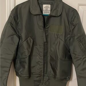 Men's Military Flight Jacket Fire Resistant Medium Vintage 90s